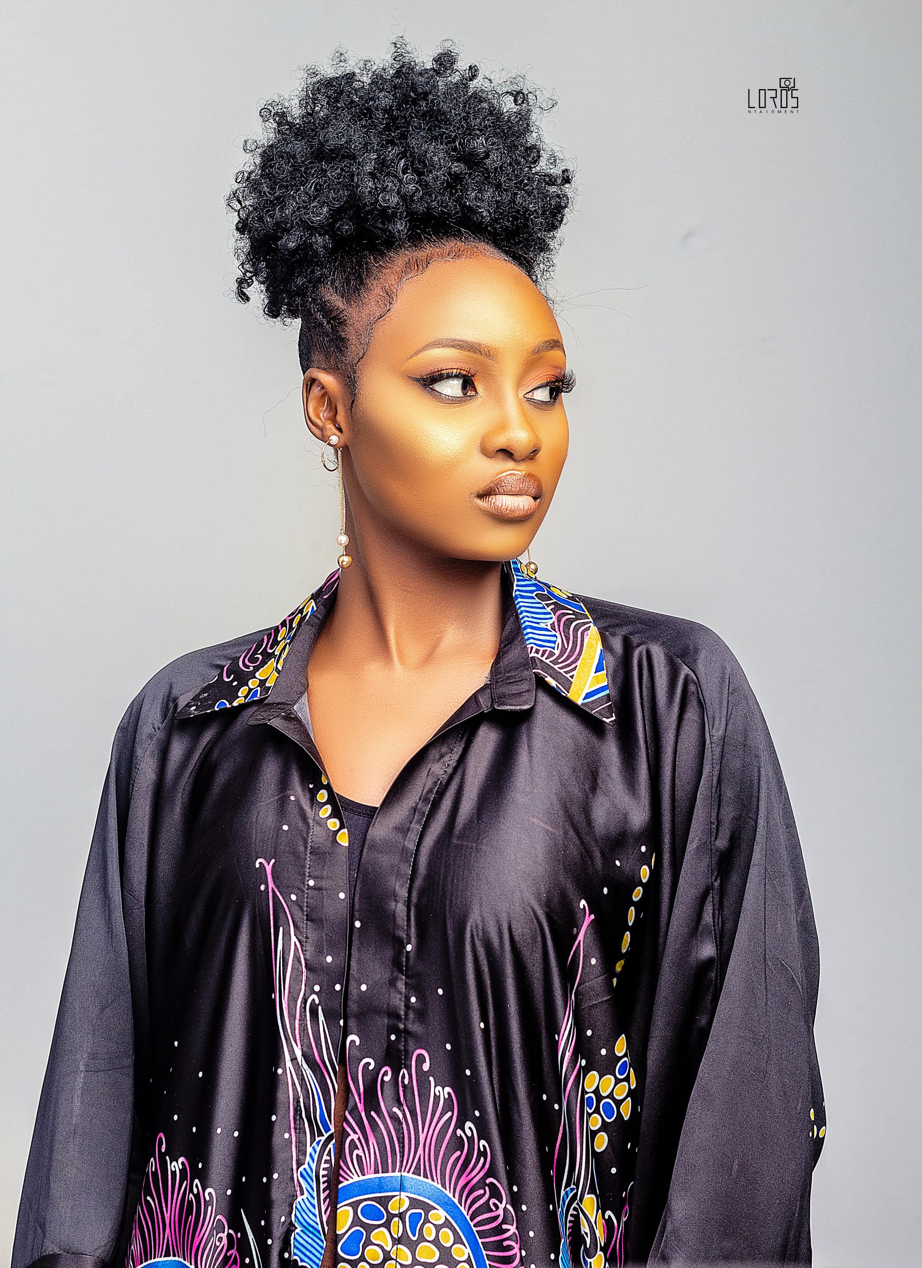 Model wearing a bespoke Wenasami design